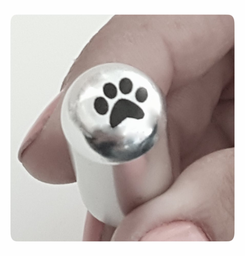 Dog/Cat/Pet CREMATION URN Keepsake with Large Silver Paw and ENGRAVED Paw - Includes Velvet Pouch & Fill Kit
