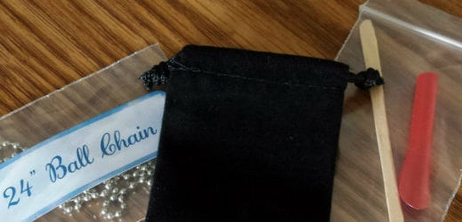 Set of TWO Silver Cross Anointing Oil Holders - Includes 2 Velvet Pouches, 2 Ball Chain Necklaces
