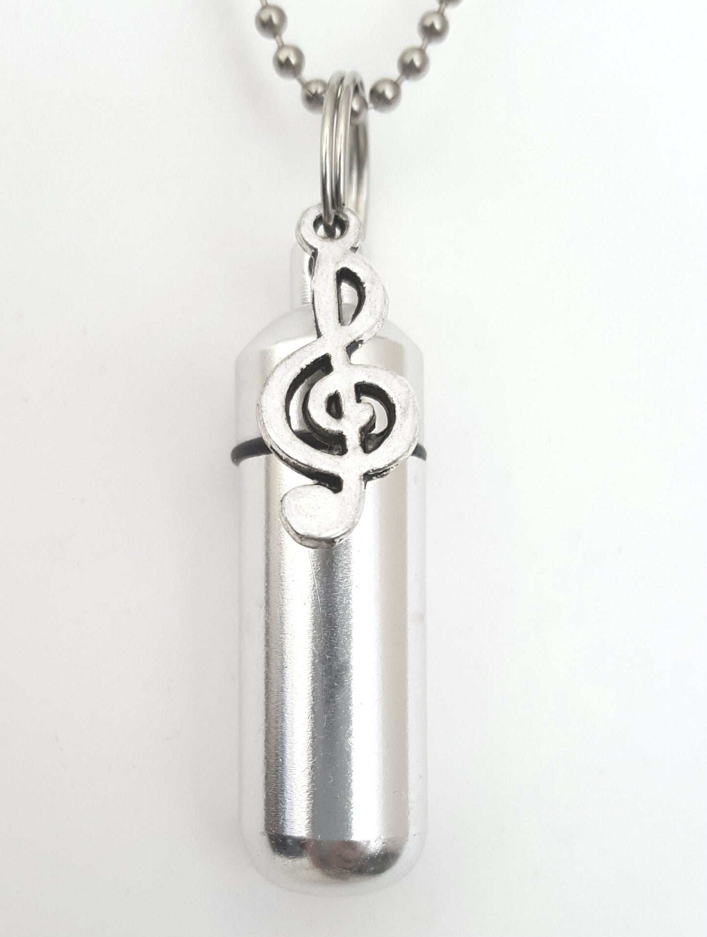 Musical Set of TEN CREMATION URNS with (5) Treble Clefs and (5) Classical Guitars - Ashes Necklace, Memorial Jewelry, Mourning Jewelry