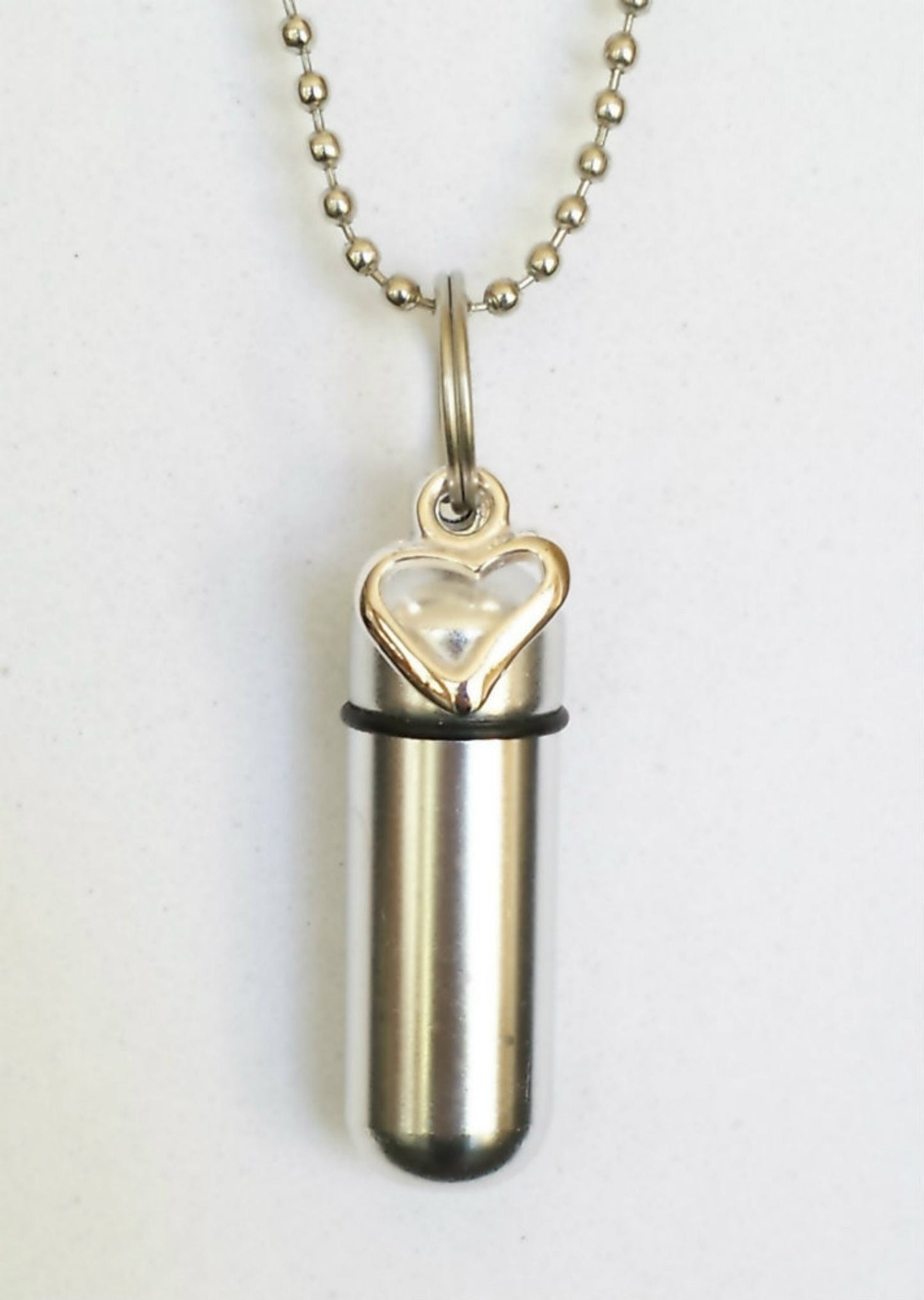 Set of TEN Silver "Open Heart" Cremation Urn Necklaces w/Pouches & Chains, Cremation Jewelry, Memorial Jewelry, Urn for Human Ashes, Pet Urn