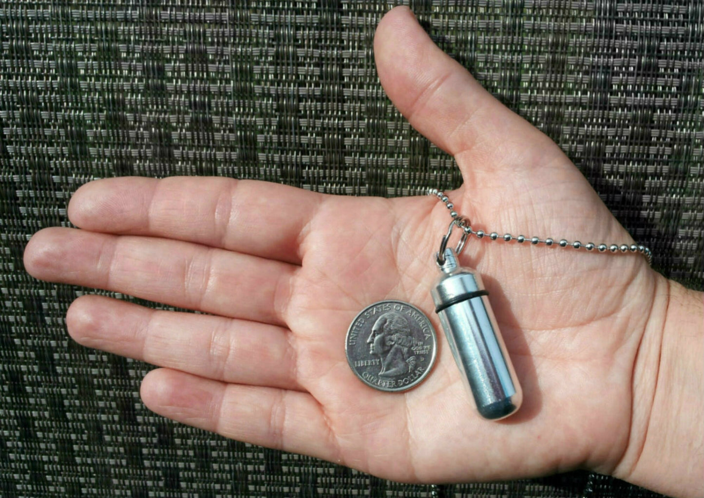 Basketball 2pc. Special Set - Cremation Urn Necklace & Keychain Urn with Velvet Pouches