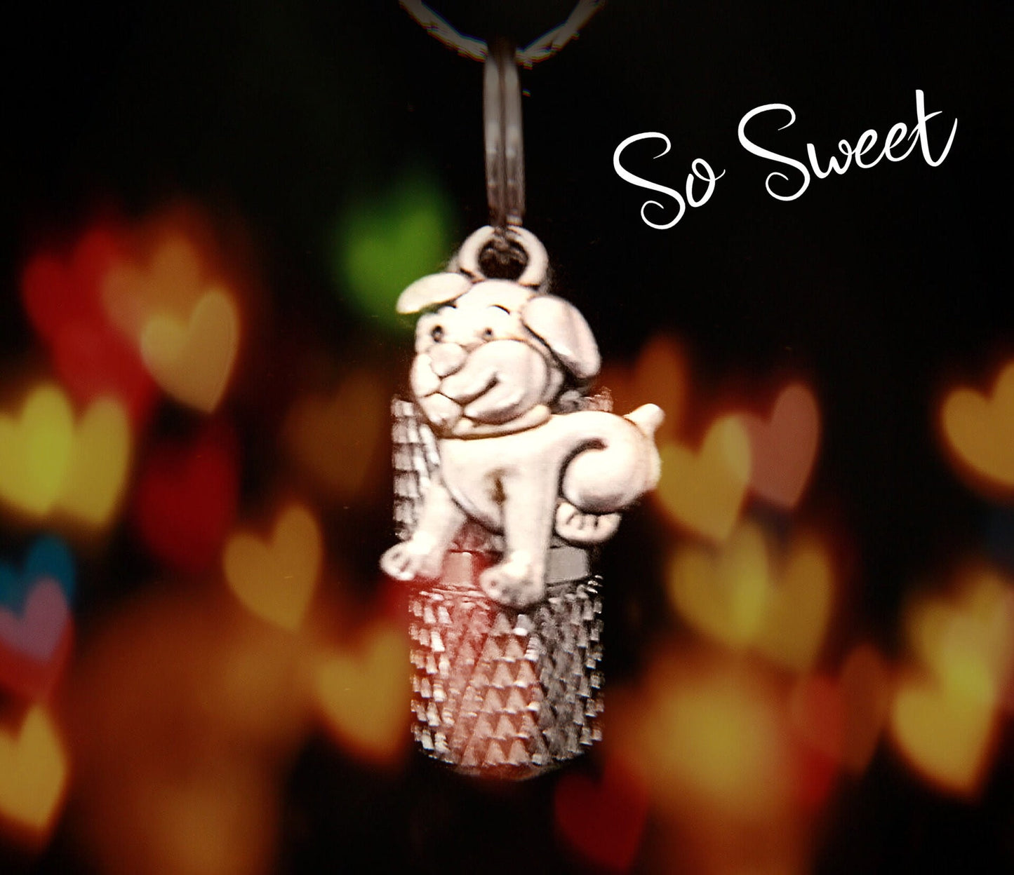 MINI Pet Cremation Urn on 24" Ball-Necklace with Puppy Dog - Pet Urn, Pet Loss, Dog Urn, Puppy Urn, Mourning Keepsake, Ashes Necklace