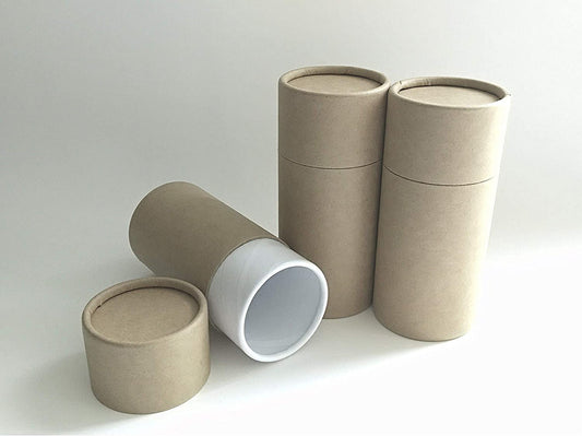Set of Three Eco-Friendly Cremation Urn Scattering Tubes w/Telescopic Lids - Natural/Biodegradable - Style "Blank" - TSA COMPLIANT
