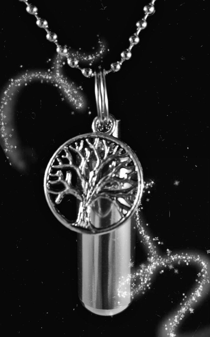 Lovely Tree-Of-Life CREMATION URN NECKLACE - Mourning Jewelry, Memorial Keepsake, Child Urn, Pet Urn, Pet Loss, Child Loss, Personalized Urn