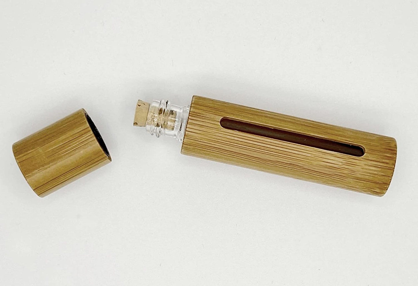 ENGRAVED "Just whisper my name & I will be there" Sandalwood Cremation Urn / Scattering Tube w/Window - Fits Pocket or Purse, TSA Compliant