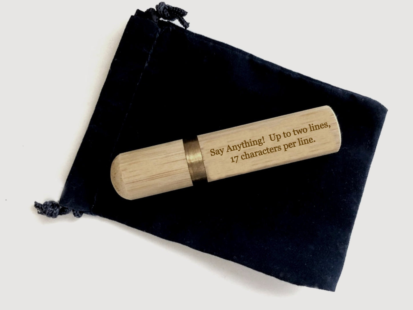 Set Of Two CUSTOM ENGRAVED Natural Sandalwood Cremation Urns / Scattering Tubes - Fits in Pocket/Purse, TSA Travel Compliant, Very Secure