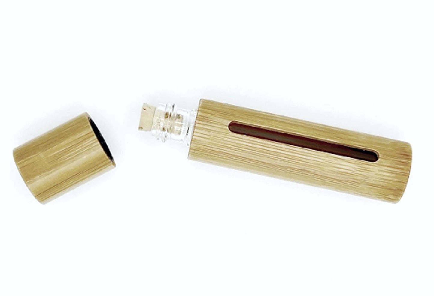 New ENGRAVED "Walk with me Mom" Sandalwood Cremation Urn / Scattering Tube with Window - Fits Pocket or Purse, TSA Compliant