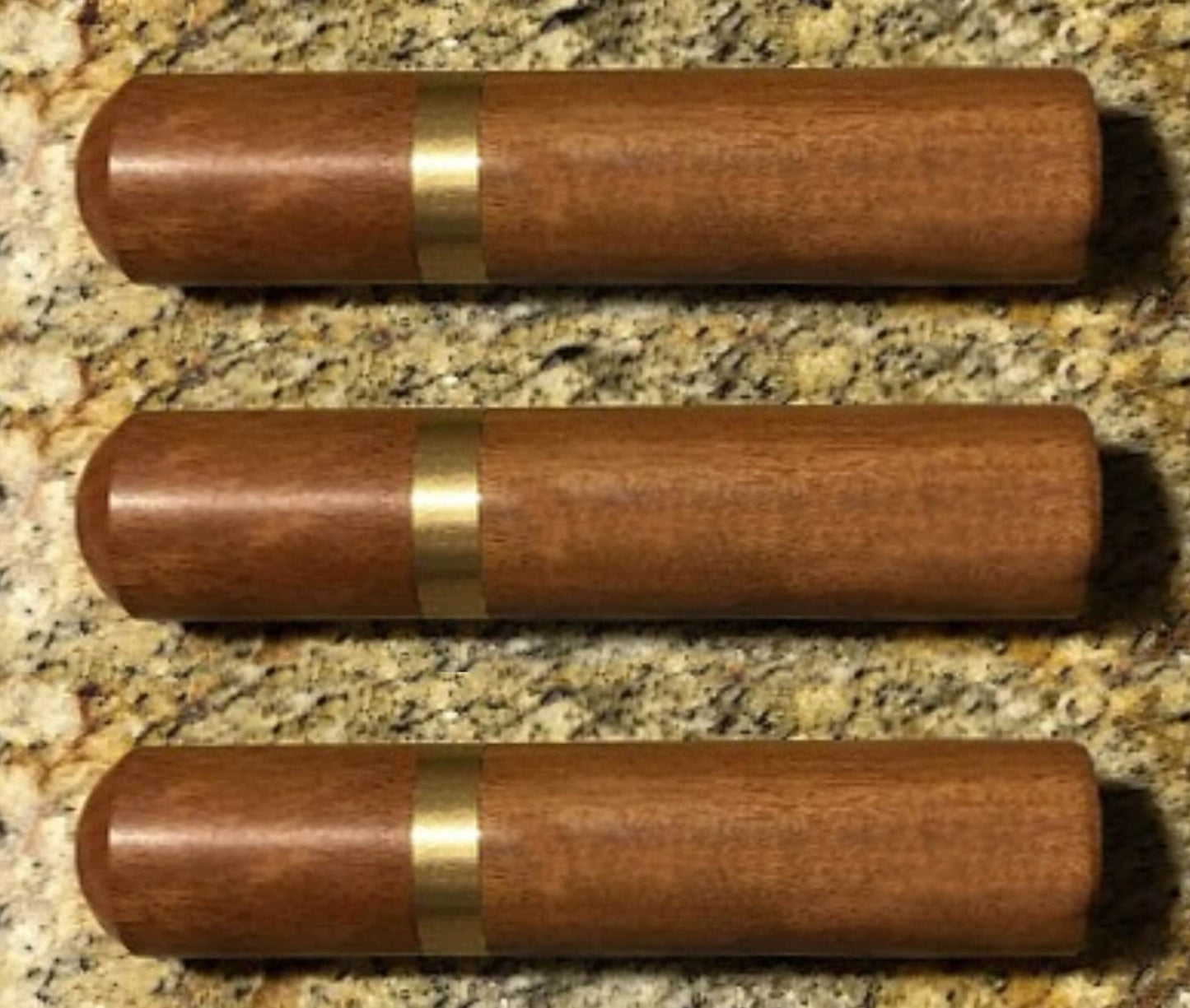 Set of Three Natural Rosewood Cremation Urns / Scattering Tubes - Fits in Pocket/Purse, TSA Travel Compliant, in Velvet Pouches