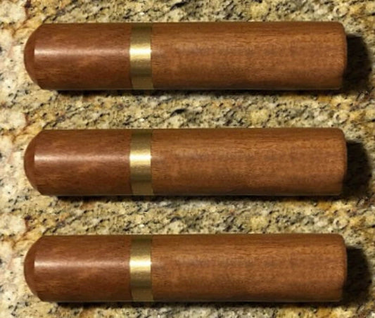 Set of Three Natural Rosewood Cremation Urns / Scattering Tubes - Fits in Pocket/Purse, TSA Travel Compliant, in Velvet Pouches
