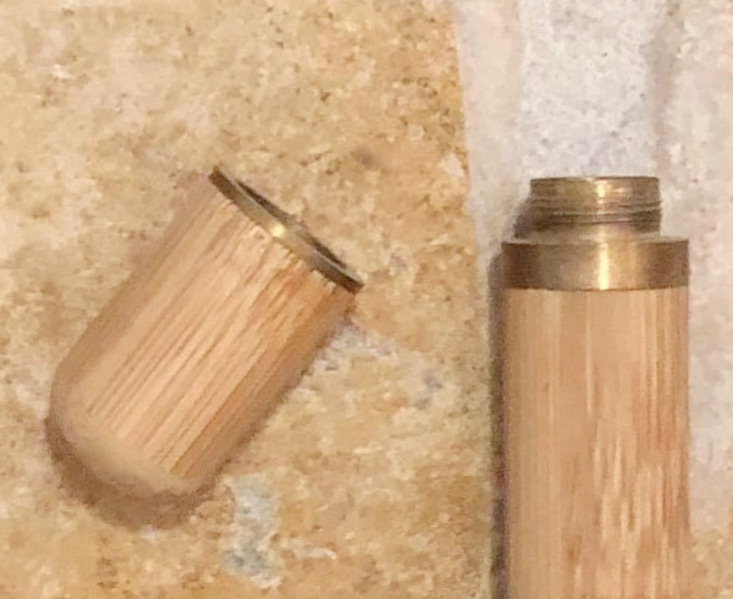 Engraved "Just whisper my name and I will be there" Natural Sandalwood Cremation Urn / Scattering Tube Fits in Pocket/Purse TSA Compliant