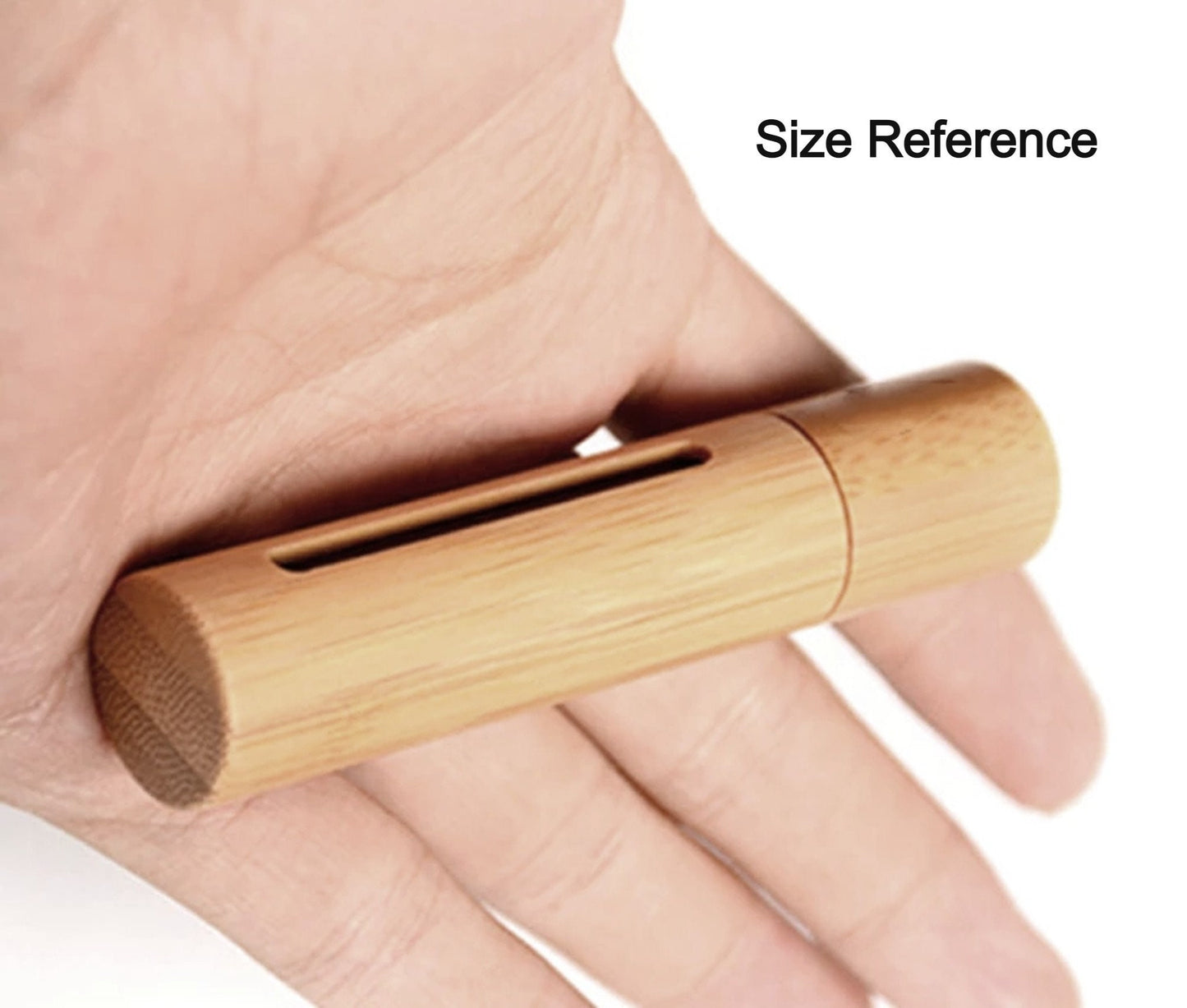 New ENGRAVED "Let God take you by the hand" Sandalwood Cremation Urn / Scattering Tube with Window - Fits Pocket or Purse, TSA Compliant