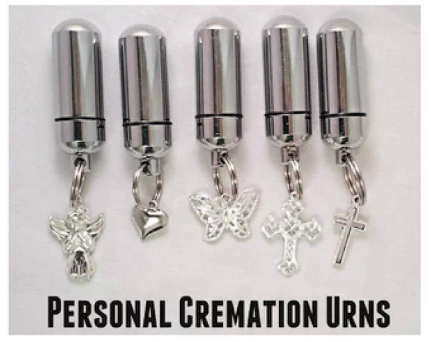 Special Assortment of 5 CREMATION URN Necklace Keepsakes -Filigree Cross/Heart/Angel/Butterfly/Hollow Cross - Ashes Jewelry, Urn for Ashes