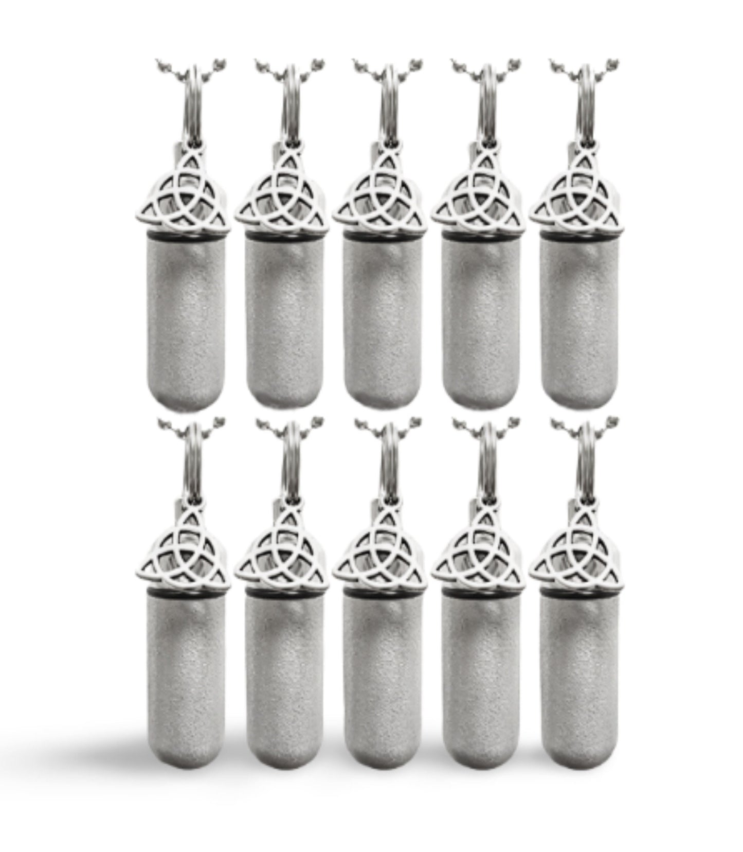 Set of 10 Brushed Silver CREMATION URN Necklaces with INFINITY Charm - Ashes Necklace, Memorial Jewelry, Urn For Ashes, Mourning Jewelry