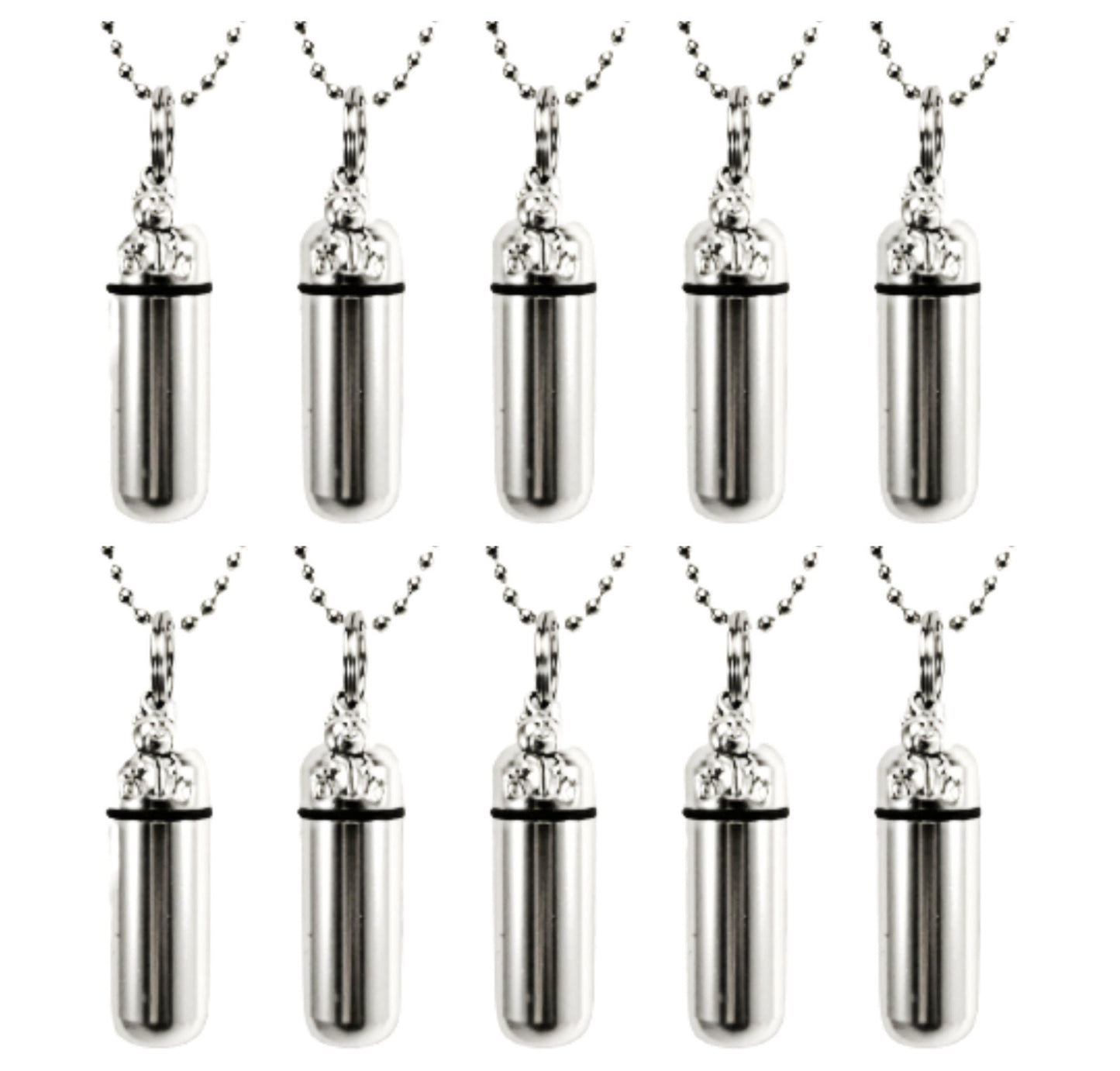 Set of TEN Teddy Bear CREMATION URN Keepsake Necklaces - Ashes Necklace, Memorial Jewelry, Mourning Jewelry, Pet Ashes, Personalized Urn