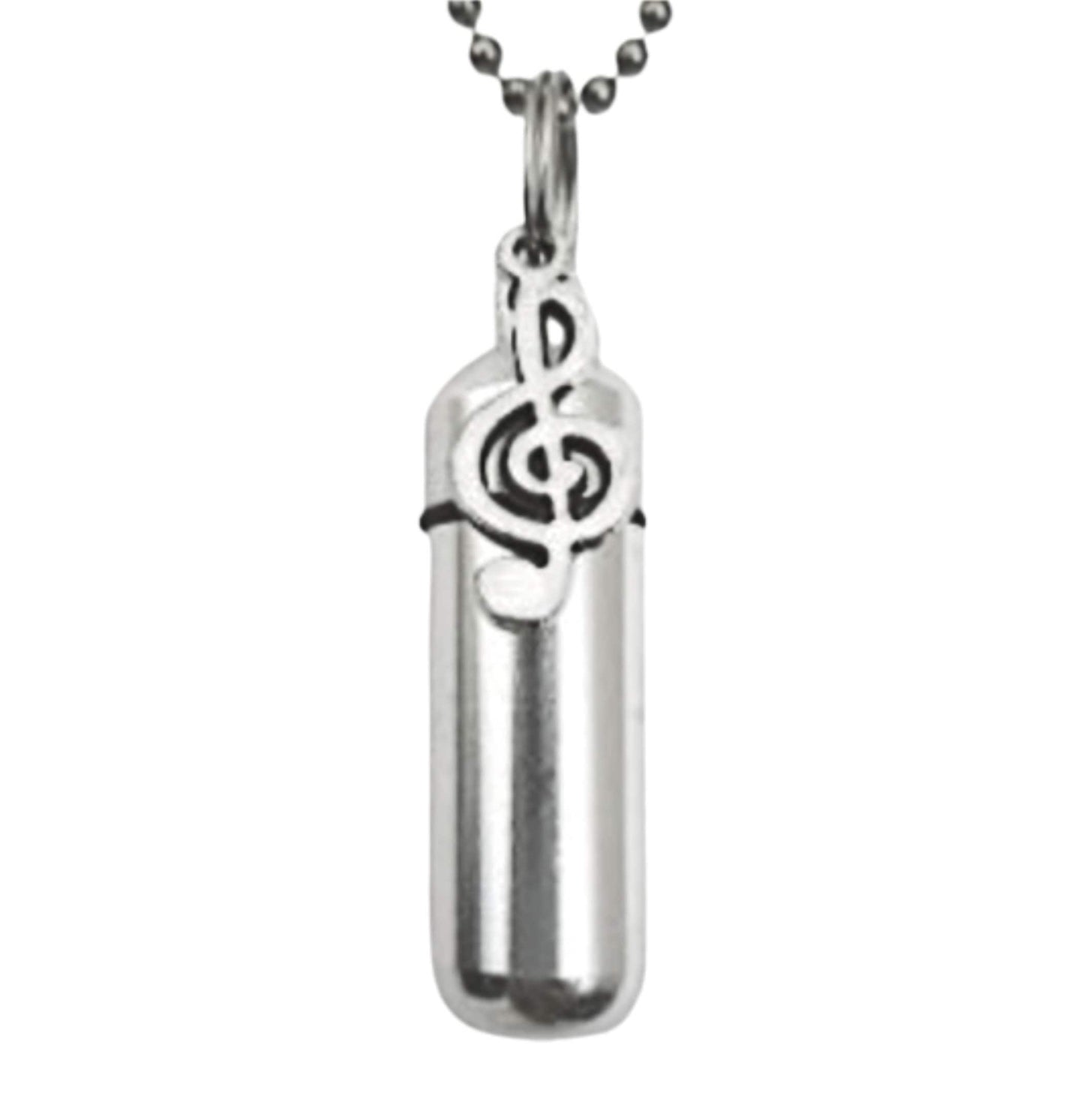 Musical Treble Clef CREMATION URN Necklace - Mourning Jewelry, Memorial Urn, Ashes Necklace, Child Urn, Music Urn, Personalized Urn