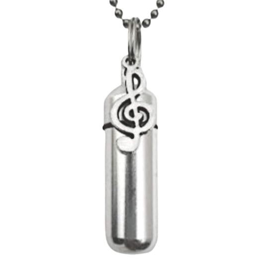 Musical Treble Clef CREMATION URN Necklace - Mourning Jewelry, Memorial Urn, Ashes Necklace, Child Urn, Music Urn, Personalized Urn