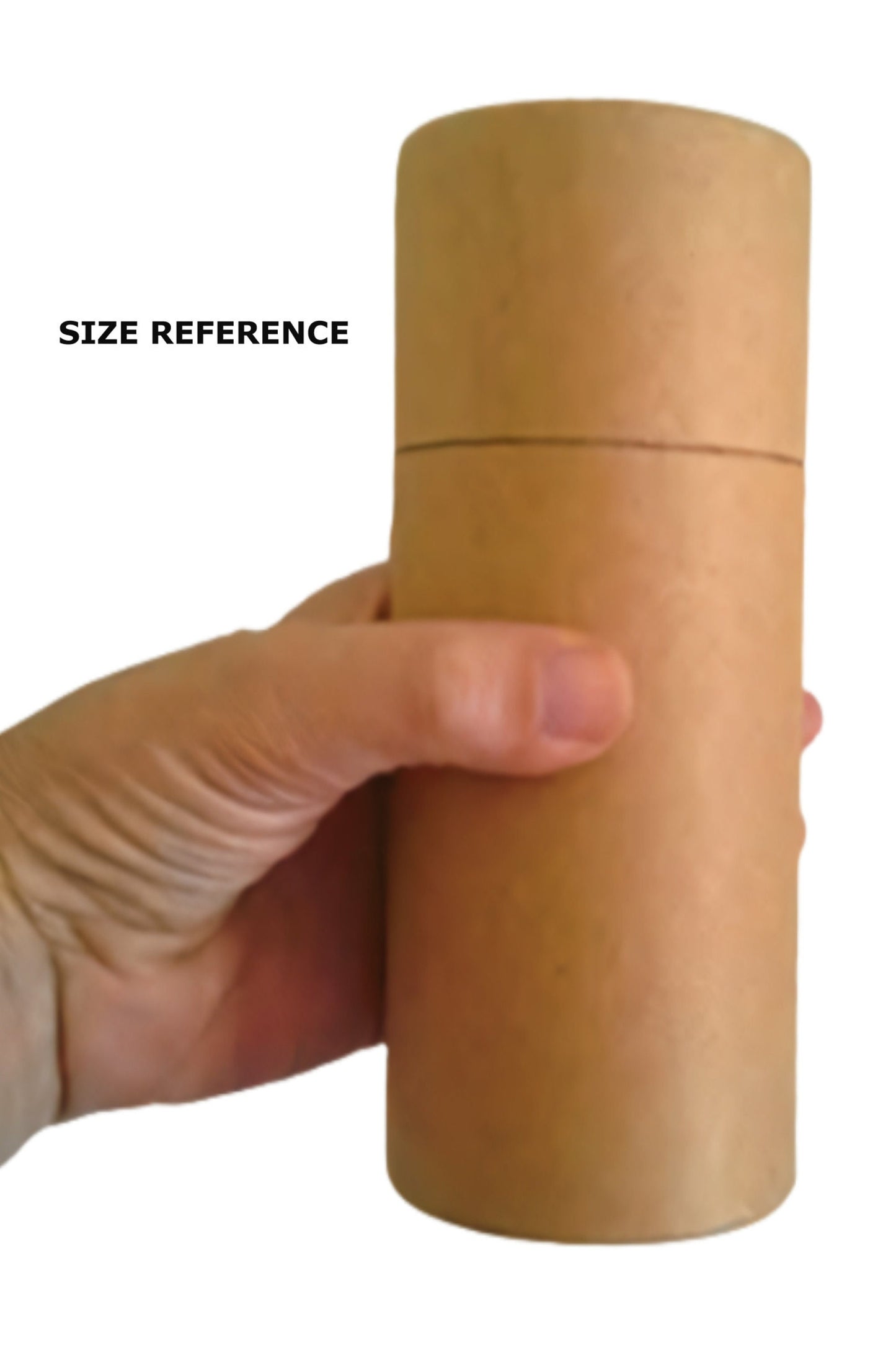 Eco-Friendly Cremation Urn Scattering Tube w/Telescopic Lid - Natural/Biodegradable - Style "Blank"