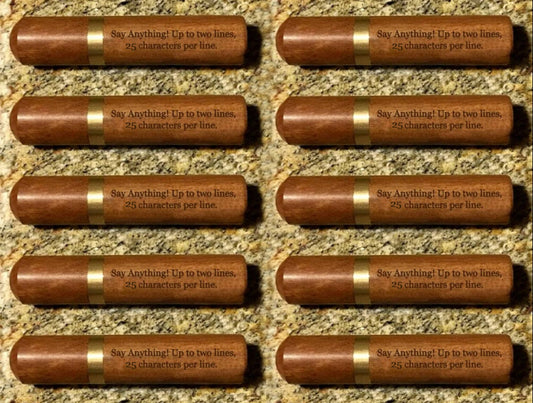 Set of Ten PERSONALIZED Rosewood Cremation Urns / Scattering Tubes - Fits Pocket/Purse, Perfect for Travel, TSA Compliant, Custom Engraved