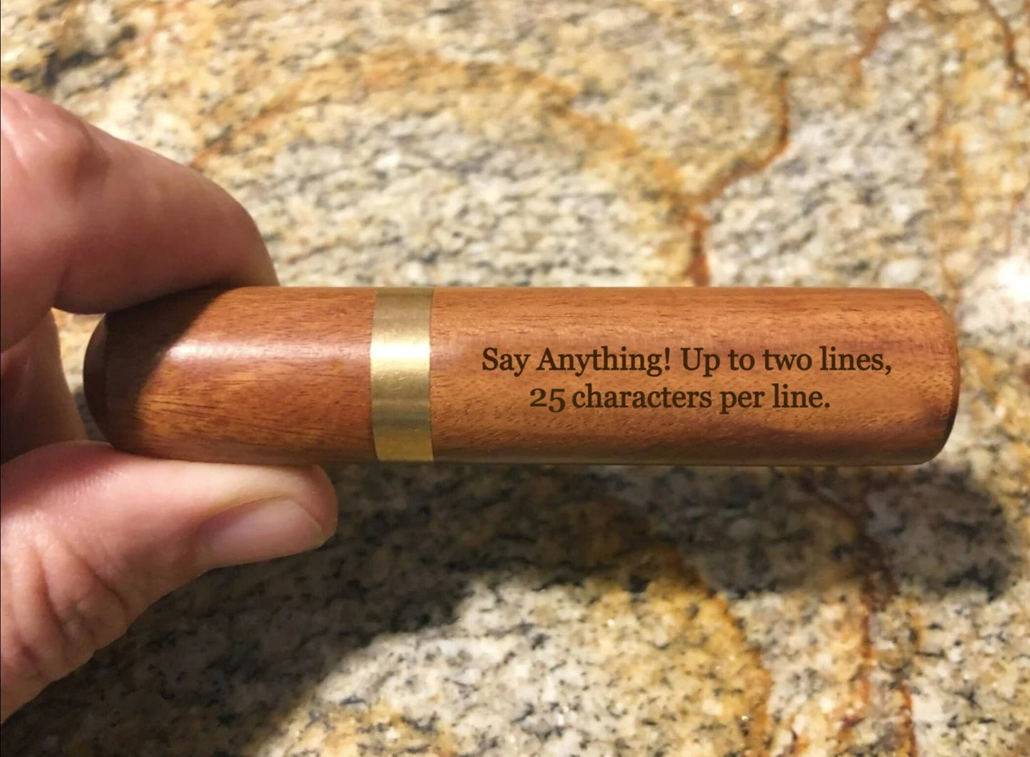Set of Two PERSONALIZED Rosewood Cremation Urns / Scattering Tubes -Fits in Pocket/Purse, Perfect for Travel-TSA Compliant, Custom Engraved