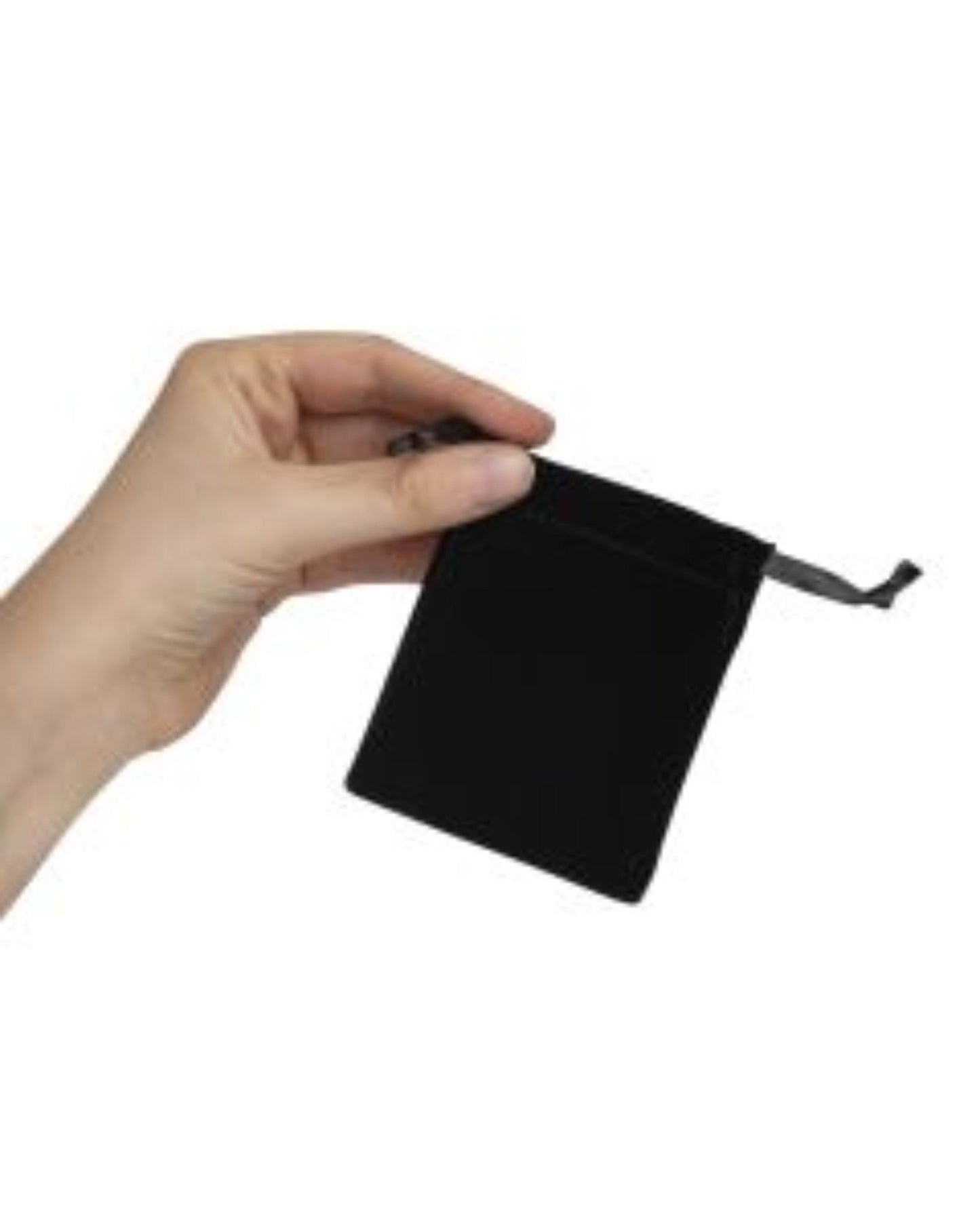Lot of 12 Black Velvet Pouches with Drawstrings