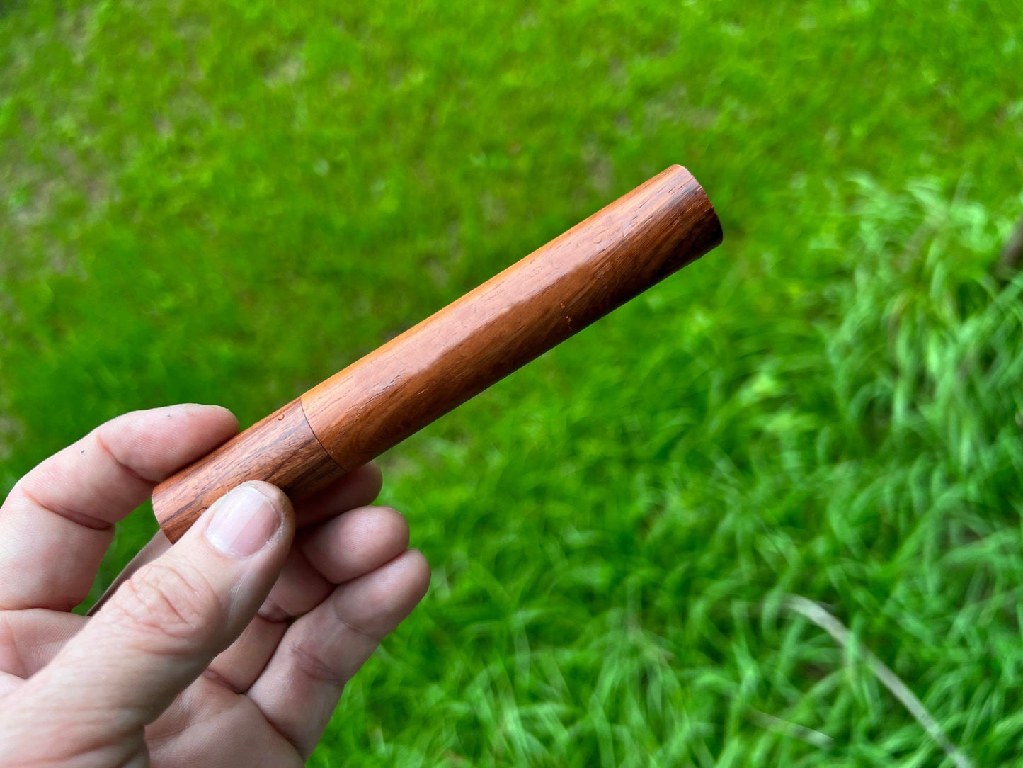 Custom Engravable Eco-Friendly Natural Acacia Cremation Urn Scattering Tube w/Telescopic Lid - Biodegradable, TSA Compliant - Human/Pet