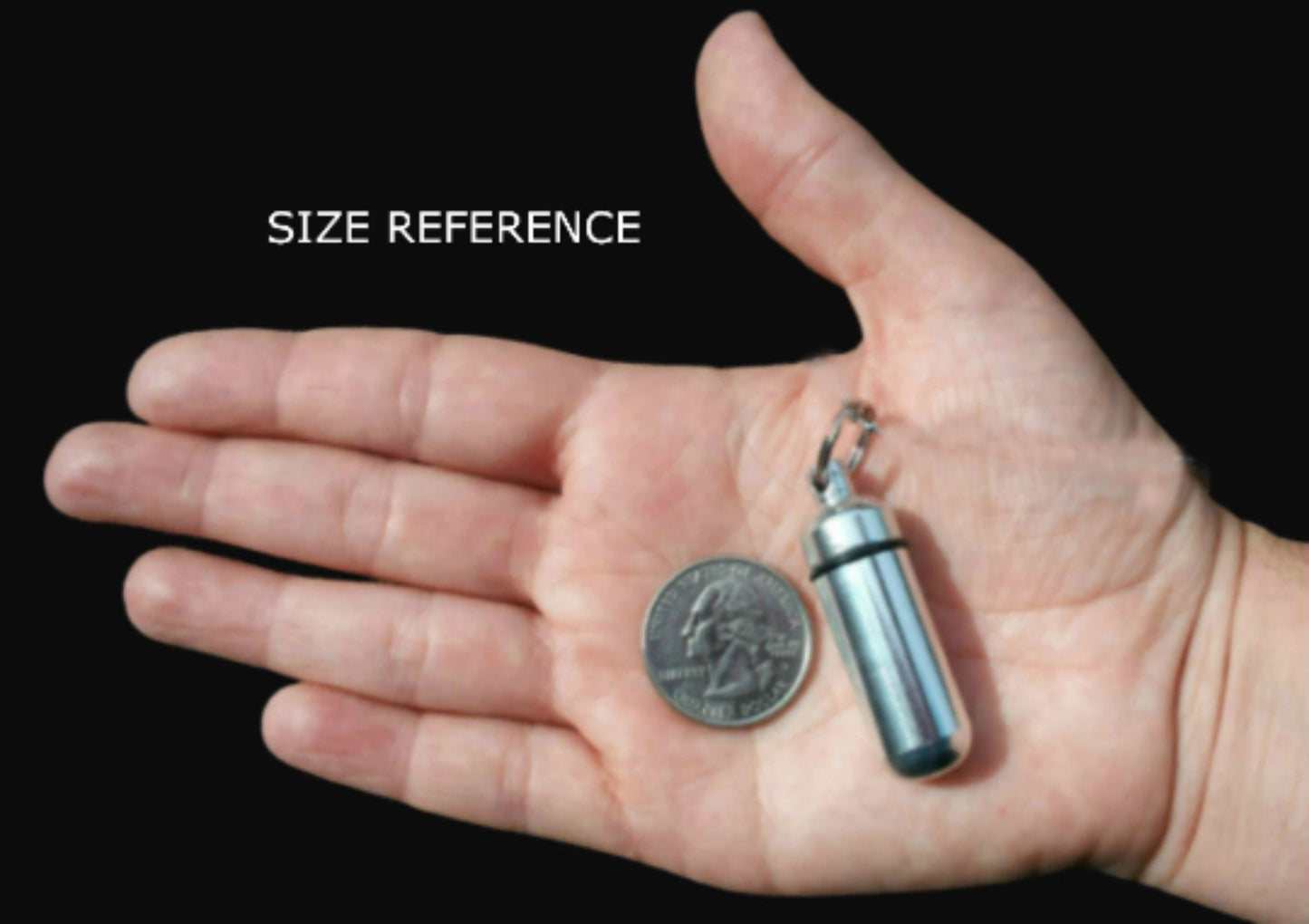 Brushed Silver "ARMY" Patriotic Cremation Urn on Steel Swivel Keychain - Includes Velvet Pouch & Fill Kit - Custom Engravable