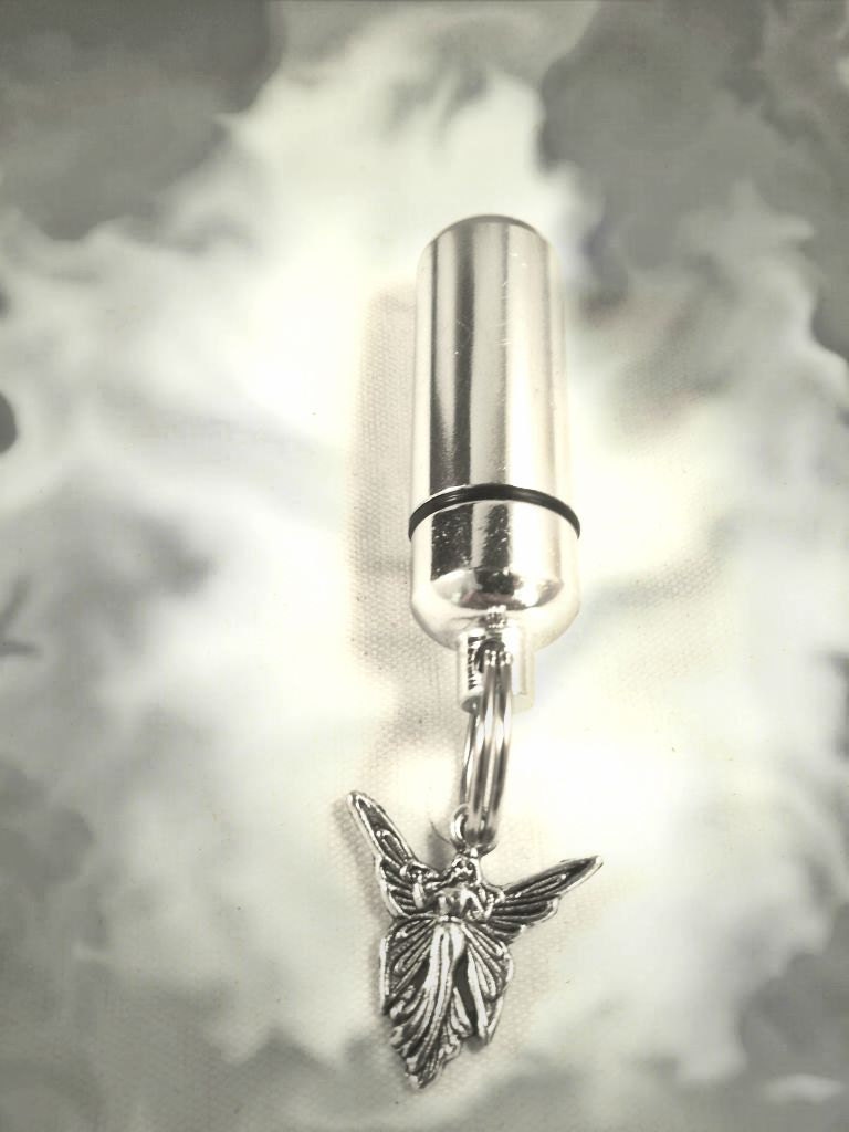 Set of FIVE Silver CREMATION URN Necklaces with Silver Fairy Angels - Memorial Jewelry, Urn For Human Ashes, Urn Jewelry, Angel Urn, Pet Urn