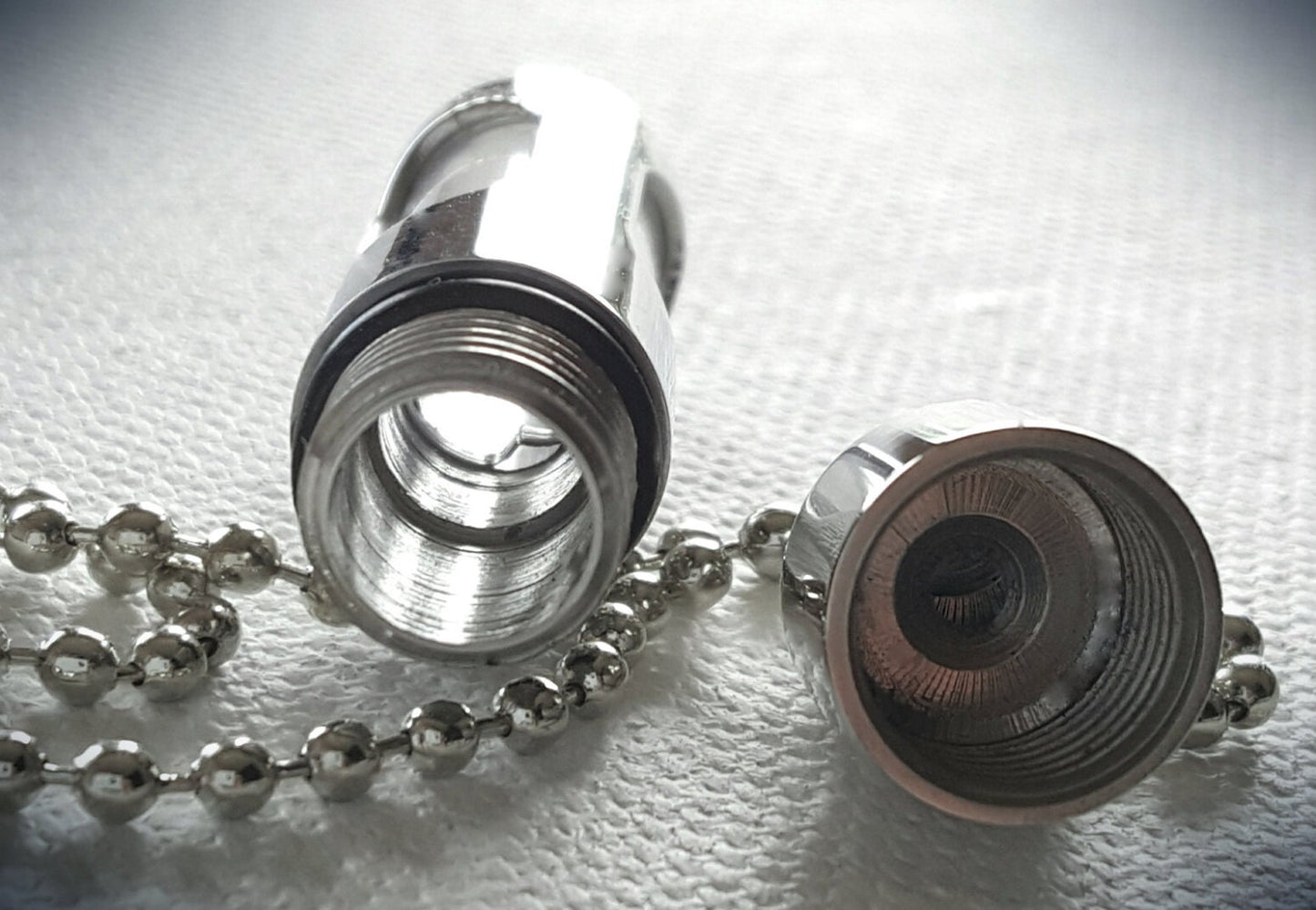 Unique "Transparent" Stainless Steel/Glass Cremation Urn Memorial Locket on 24" Ball-Chain w/Velvet Pouch, Ashes Jewelry, Urn Necklace