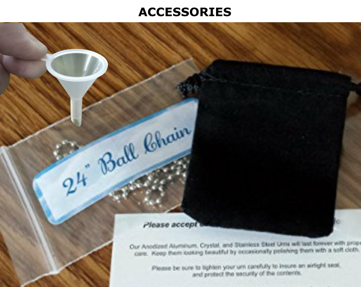 Beautiful MINI CREMATION URN  on 18" Curb Chain Necklace with Antique Silver Cross - Hand Assembled - Includes Velvet Pouch and Fill Kit