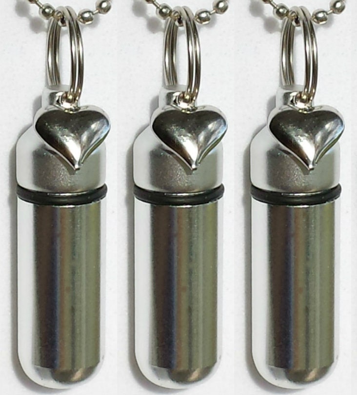 Set of THREE Silver Heart ANOINTING OIL Vials - Healing, Wellness, Baptism, Communion, Confirmation -   Wonderful Christmas Gift!!