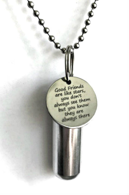 Personalized Cremation Urn Necklace, Memorial Keepsake, Friend Remembrance