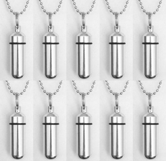 Set of TEN Silver Cremation Urn Necklace with Laser Engraved "Love Heart" - Urn Jewelry, Ashes Necklace, Pet Urn, Child Loss, Personalized