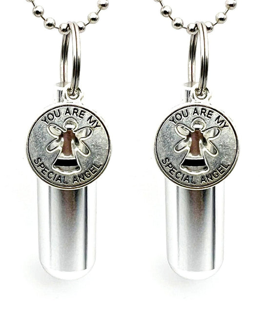 Set of 2 "You Are My Special Angel" Cremation Urn Necklaces - Ashes Jewelry, Memorial Keepsake, Urn For Human Ashes, Pet Ashes, Urn Necklace
