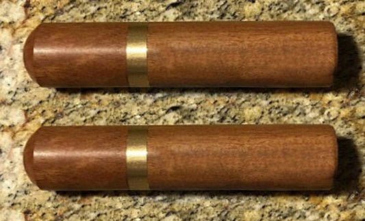Lovely Set of TWO Natural Rosewood Cremation Urns / Scattering Tubes - Fits in Pocket/Purse, TSA Travel Compliant, Very Secure