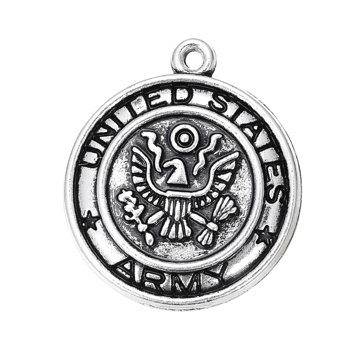 Army Medallion Cremation Urn Keychain - Engraved Flag Memorial Keepsake