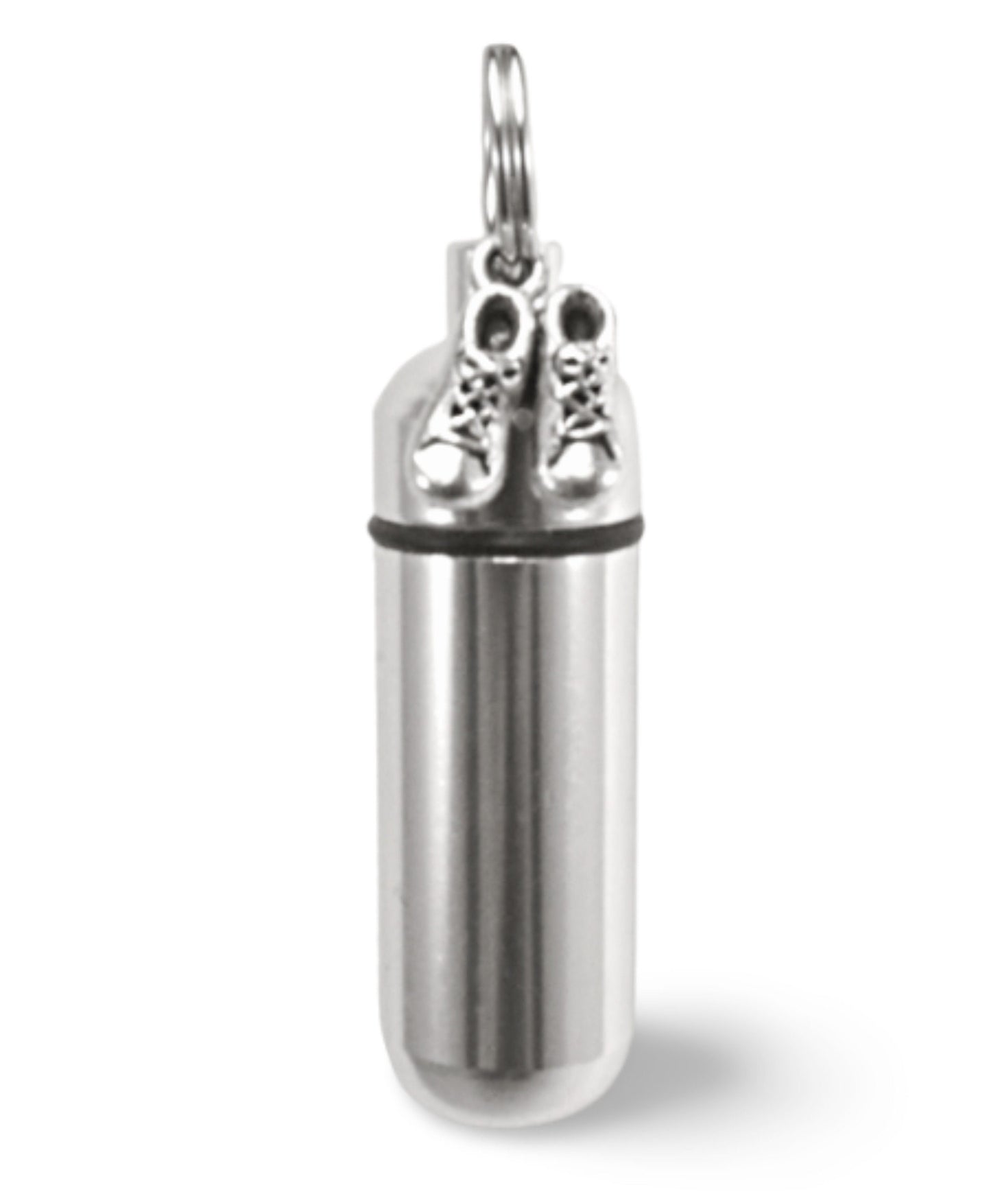 Silver Baby Shoe Cremation Urn Necklace – Infant Loss Keepsake