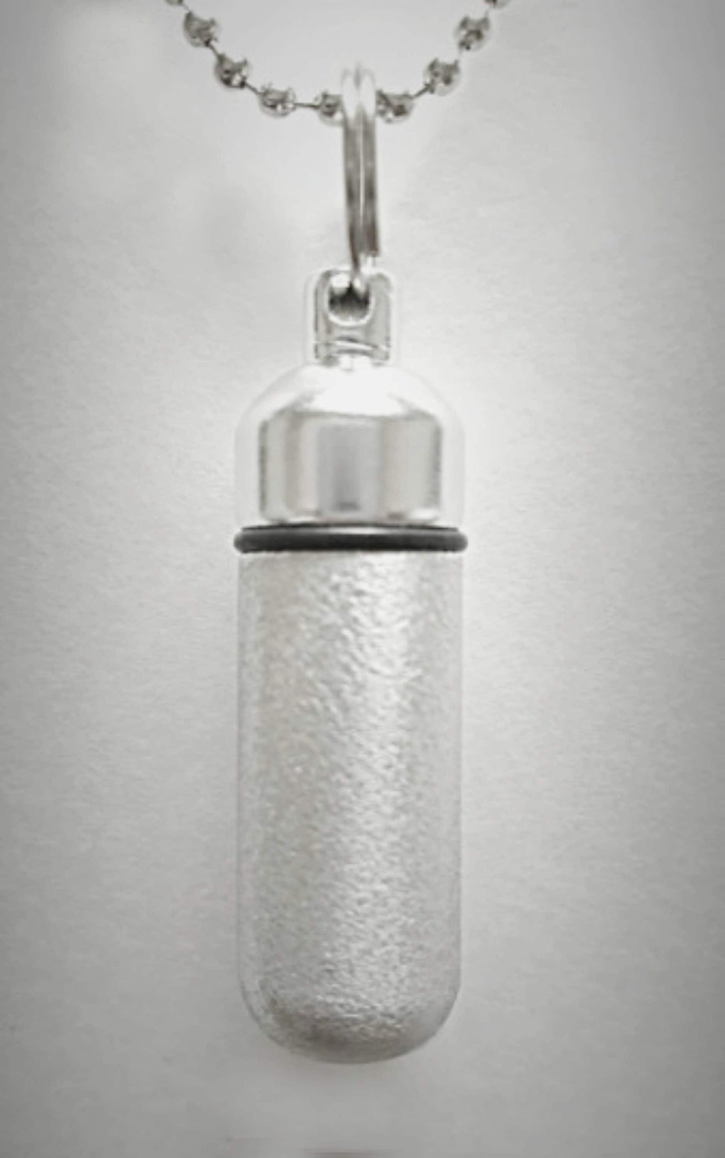 Set of FOUR Classic Hand-Brushed Silver CREMATION URN Necklaces, Includes Velvet Pouches & Fill-Kit, Custom Engravable - Pet Urn, Child Urn
