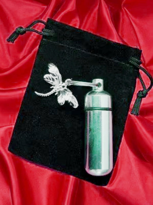 Silver Dragonfly Cremation Urn Keepsake - Personalized Jewelry