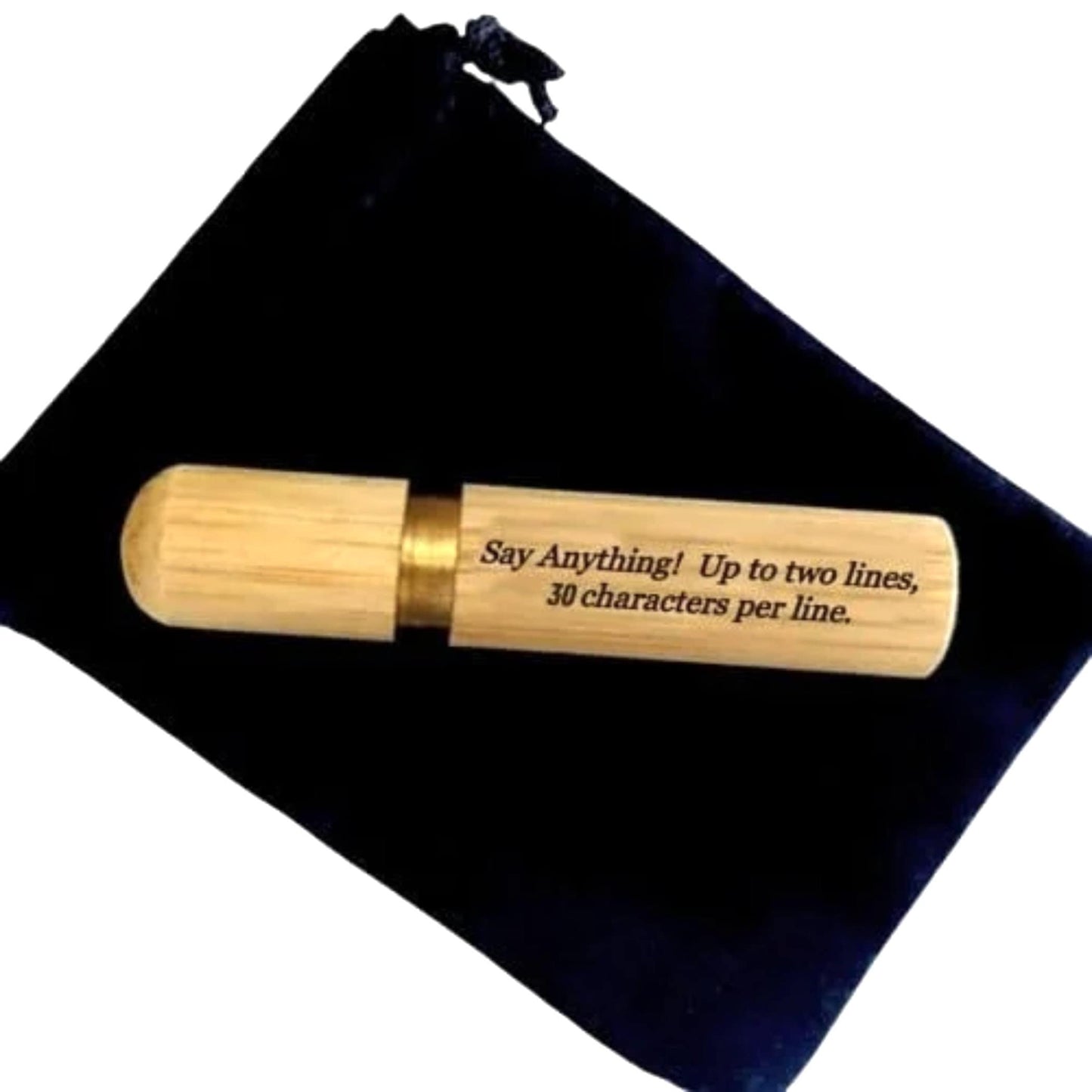 New CUSTOM ENGRAVED Sandalwood Cremation Urn/Scattering Tube - TSA Approved for Travel Fits in Pocket/Purse, Very Secure