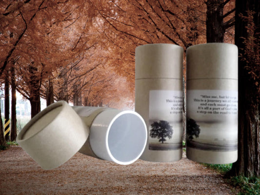 Set of Three Biodegradable Cremation Scattering Tubes - Hallowed Ground Motif - TSA Compliant for Travel