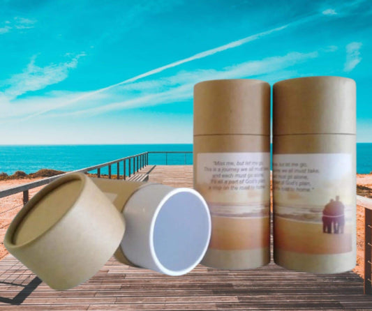 Set of Three Biodegradable Cremation Scattering Tubes - Serenity Motif - TSA Compliant for Travel