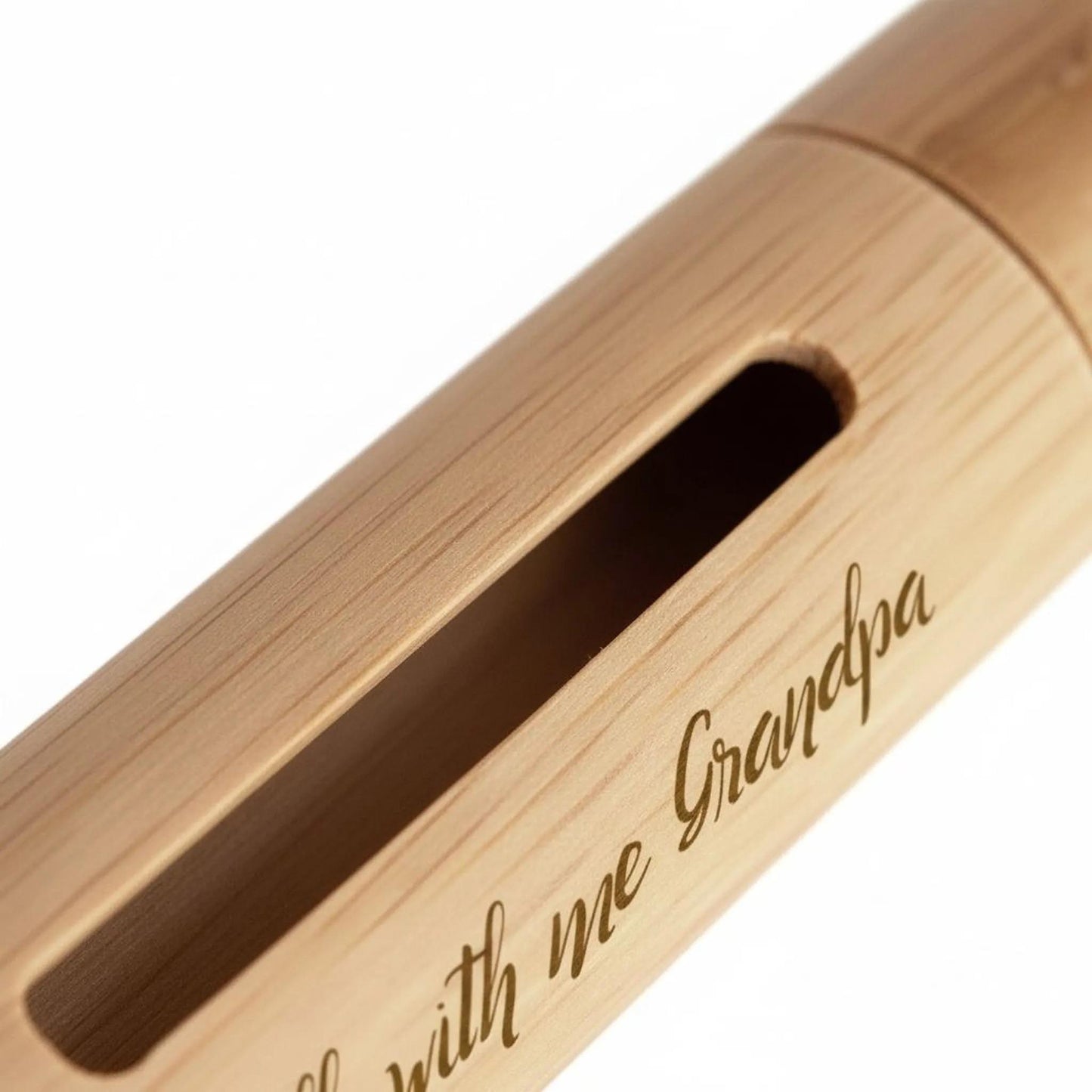 Sandalwood Cremation Urn Scattering Tube, Engraved  'Walk with me Grandpa" - TSA Approved for Travel