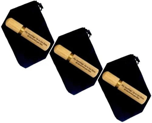 THREE Custom Engraved Sandalwood Cremation Urns / Scattering Tubes - Fits in Pocket, TSA Approved for Travel