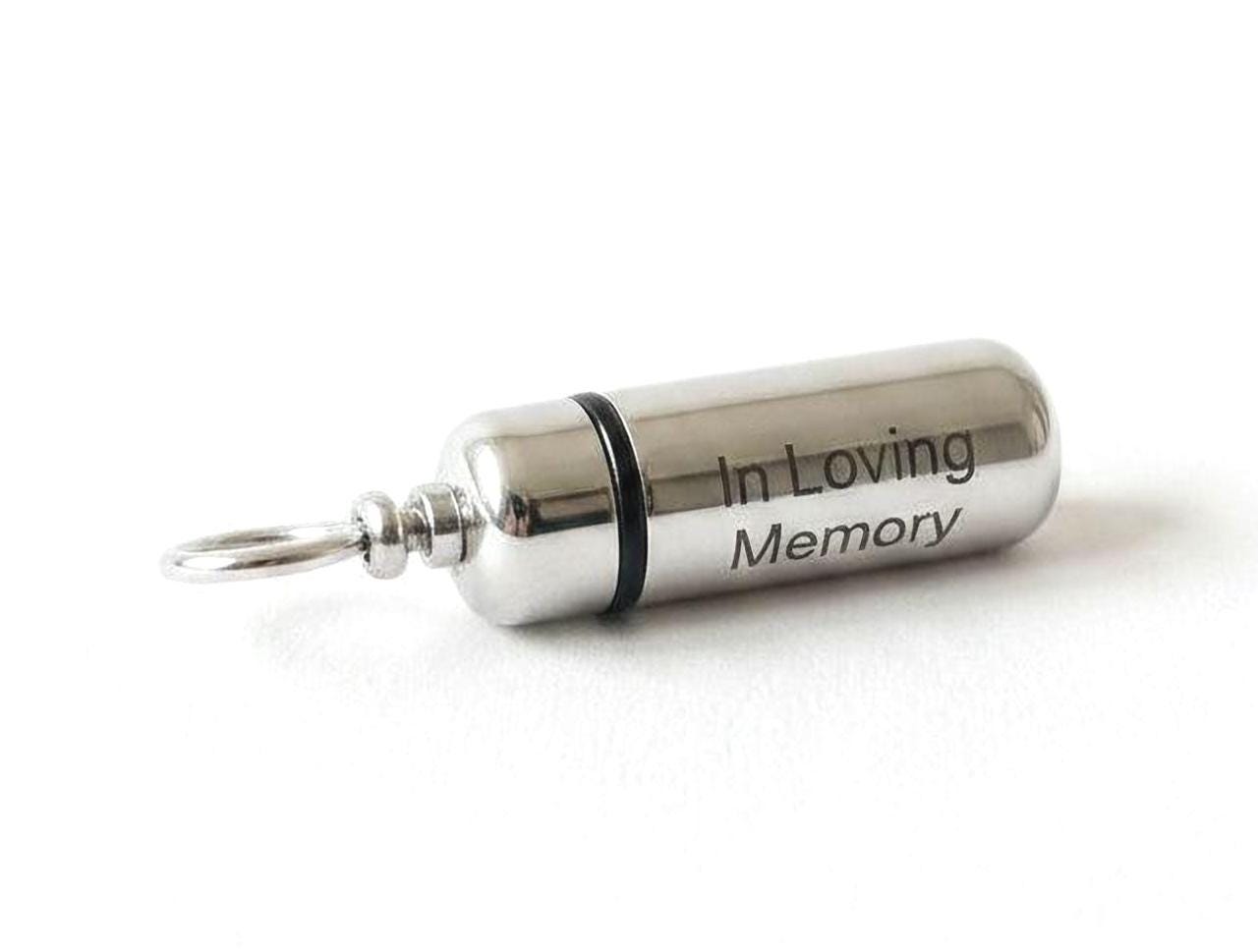 TEN ENGRAVED Brushed Silver Cremation Urn Necklaces "In Loving Memory" Memorial Jewelry, Child Loss