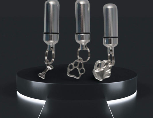 Pet Cremation Urn Set - Three Cremation Urn Keepsakes with Velvet Pouches & Fill Kit