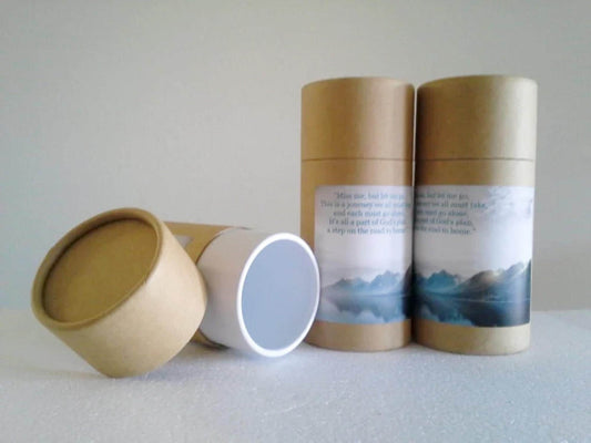 Set of Four Biodegradable Cremation Scattering Tubes - Mountain Scene