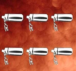 SIX Silver CREMATION URN Keepsakes with Love Charm - Memorial Jewelry, Custom Engraving Available!