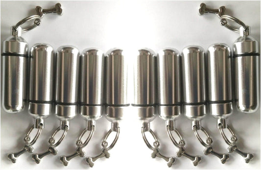 Dog Lover's Set of NINE CREMATION URN Keepsakes with Dog Bones - Pet Loss, Engraving Available!!