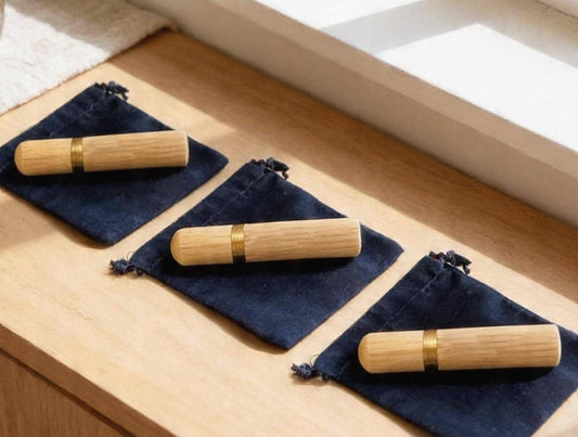 THREE Lovely Natural Sandalwood Cremation Urns / Scattering Tube - Fits in Pocket/Purse, Perfect for Travel TSA Compliant, Very Secure