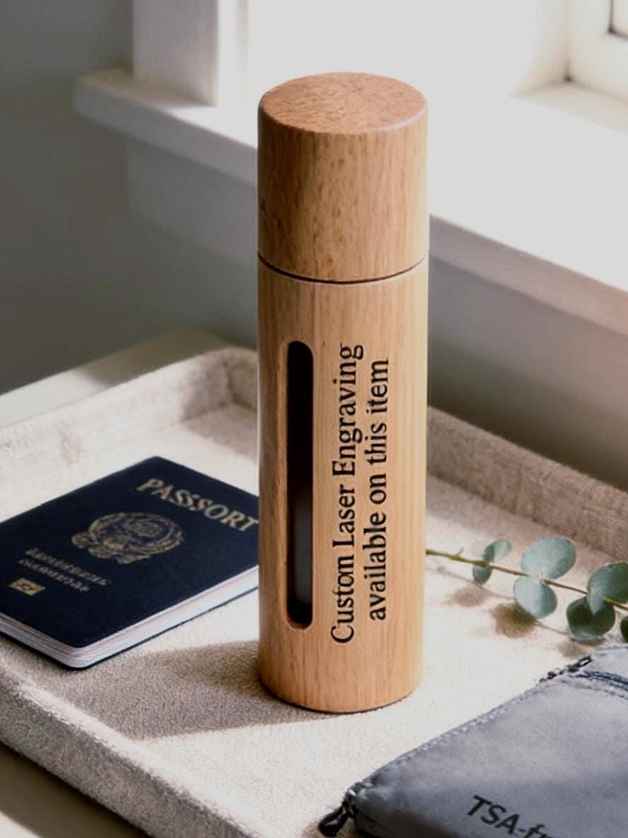Custom Engraved Sandalwood Cremation Urn with WIndow -  TSA Approved for Air Travel